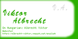viktor albrecht business card
